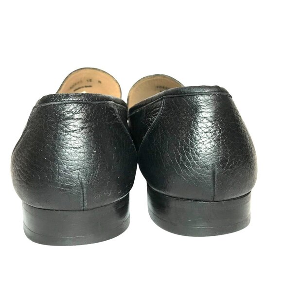 Magnanni Black Ostrich Leather Tassel Loafer Mens Size 13 Luxury - Picture 5 of 11